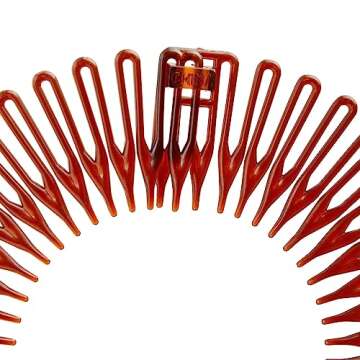 Glamlily 12 Pack 90s Zig Zag Style Circle Headbands with Teeth for Women's Hair Accessories (3 Assorted Colors)