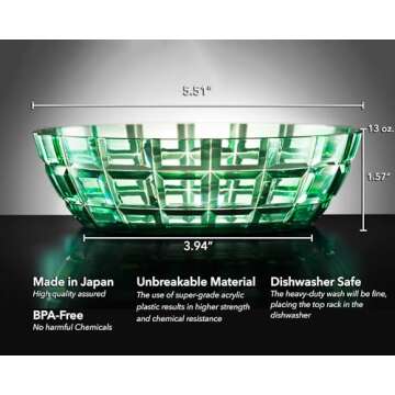 SCANDINOVIA - 13oz Unbreakable Premium Ice Cream Bowls Set Of 6 - Super Grade Acrylic Plastic - Perfect for Gifts - Dishwasher Safe - Stackable - Serving Candy Cereal Cereal Popcorn Salad Reusable