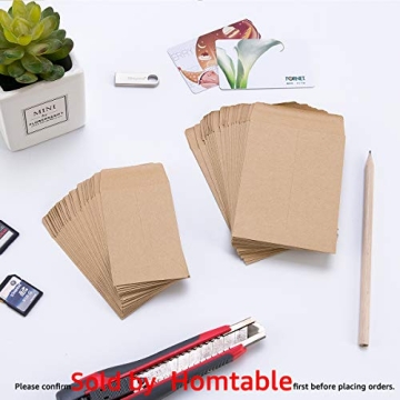 100 Pack Small Coin Envelopes for Seed & Item Storage