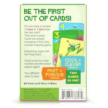 Melon Rind Jump 1, Math Game for Kids Learning Adding and Subtracting by 1, Lively, Card Game, Quick Activity for Boosting Math Confidence, Easy Screenless Fun, Perfect for Kindergarteners, Ages 5+