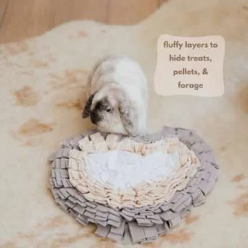 Poppyseed Paws Heart Snuffle Mat & Slow Feeder for Rabbits