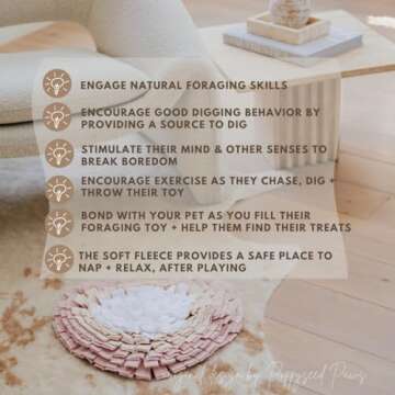 Poppyseed Paws Heart Snuffle Mat & Slow Feeder for Rabbits