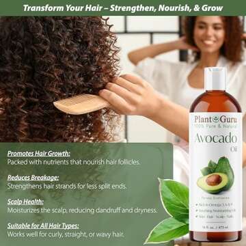 Avocado Oil 16 fl. oz. Cold Pressed 100% Pure Natural Carrier For Skin, Face, and Hair Growth Moisturizer. Perfect For DYI Creams, Lotions, Lip balm and Soap Making.