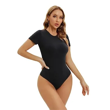 SHAPERX Women's Body-Hugging Bodysuit for Everyday Wear