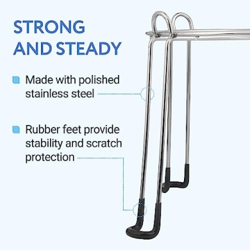 IMPRESA Extra Tall Water Filter Stand For Berkey 8" Tall by 9" Wide, Countertop Stainless Steel Stand for Most Medium Gravity Fed Water Coolers - Fills tall Glasses, Pitchers, Pots with Water