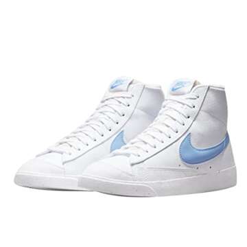 NIKE Women's Sneaker, Blue White, 7