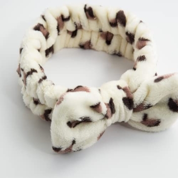 Spa Headband Set - 10pc Cute Coral Fleece Bow Bands