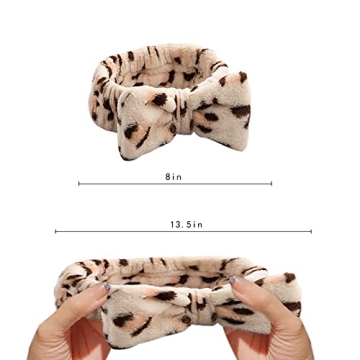 Spa Headband Set - 10pc Cute Coral Fleece Bow Bands