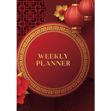 SOIGNÉE Publications - Red Lantern Weekly Undated Planner with a Habit Tracker: V2 Monthly Overview...