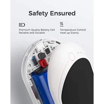 OCOOPA HotPal Rechargeable Hand Warmer, 5200mAh Electric Handwarmer,Portable Pocket Heater, Heat Therapy Great for Raynauds, Hunting, Golf, Camping, Women Mens Gifts