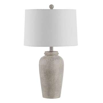 SAFAVIEH Lighting Collection Sabrin Modern Cream 26-inch Bedroom Living Room Home Office Desk Nightstand Table Lamp (LED Bulb Included)