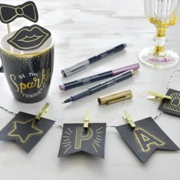 Shimmering Faber-Castell Metallic Paint Pens - 6 Colors