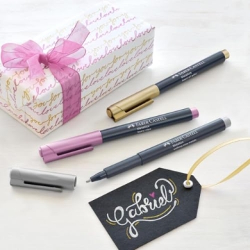 Shimmering Faber-Castell Metallic Paint Pens - 6 Colors