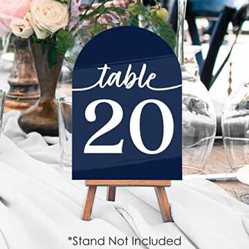 Big Dot Happiness Navy Blue Table Numbers for Events