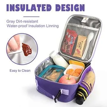 CaCTOUR Kids Lunch Box - Premium Insulated Lunch Bag