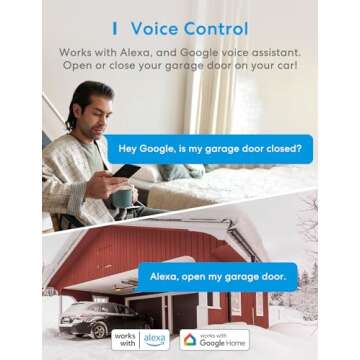 Smart WiFi Garage Door Opener Remote – Control via App & Voice