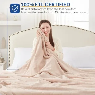 Sealy Heated Blanket King Size with 10 Heat Levels and Auto Shut Off