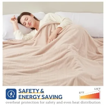 Sealy Heated Blanket King Size with 10 Heat Levels and Auto Shut Off