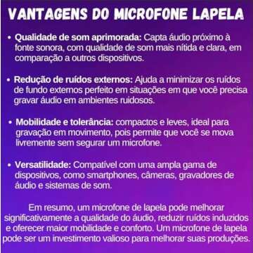 Wireless Microphone, Plug-Play Wireless Lavalier Mic with 2 Microphone for iPhone iPad