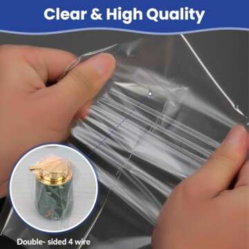 YOTINO 6 x 9.5″ Heat Shrink Wrap Bags 100 Pack of Clear PVC Shrink Flat Bags Heat Sealing Shrink Bags for Gifts,Soap Packagaing,Shoes,Homemade DIY Projects, Bath Bombs,and Other Merchandise