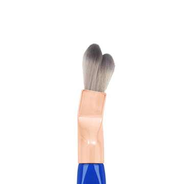 Bdellium Tools Professional Makeup Brush - Golden Triangle 972 Large Rounded Double Dome Blender - With All Vegan and Soft Synthetic Fibers, For Foundation Application & Blending (Blue, 1pc)