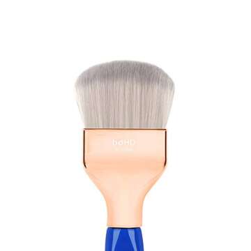 Bdellium Tools Professional Makeup Brush - Golden Triangle 972 Large Rounded Double Dome Blender - With All Vegan and Soft Synthetic Fibers, For Foundation Application & Blending (Blue, 1pc)