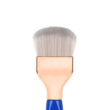 Bdellium Tools Professional Makeup Brush - Golden Triangle 972 Large Rounded Double Dome Blender - With All Vegan and Soft Synthetic Fibers, For Foundation Application & Blending (Blue, 1pc)