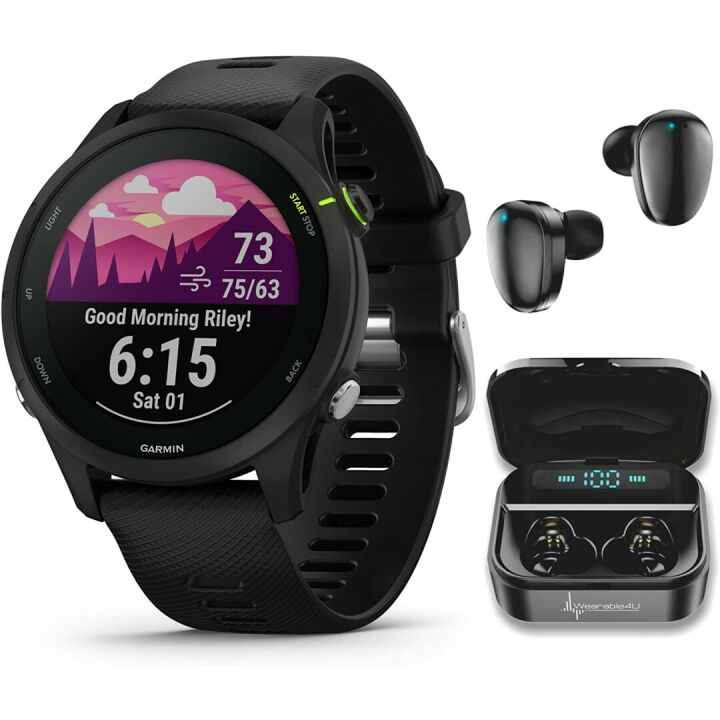 Garmin Forerunner 255 Music GPS Smartwatch with Earbuds