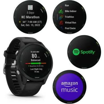 Garmin Forerunner 255 Music GPS Smartwatch with Earbuds