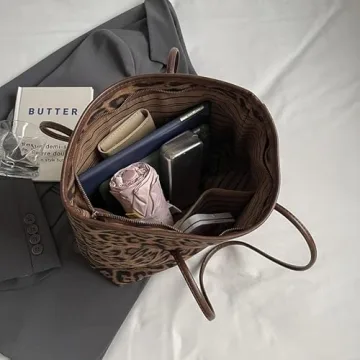 Chic SANLEG Leopard Print Tote Bag for Women