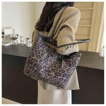 Chic SANLEG Leopard Print Tote Bag for Women