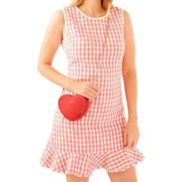 Kate Spade New York love shack mini heart crossbody bag (Cherry)