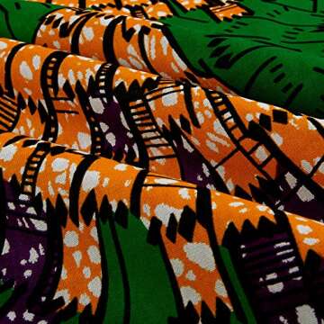Vibrant African Print Fabric for Crafting and Fashion