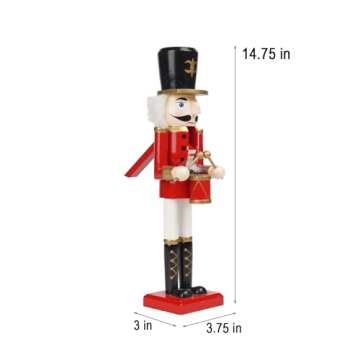 Christmas Nutcracker Soldier Figurine Decorations - 14.75H in Nutcracker Christmas Decor Traditional...