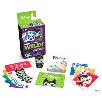 Funko Something Wild! Disney Villains with Maleficent Pocket Pop! Card Game for 2-4 Players Ages 6 and Up