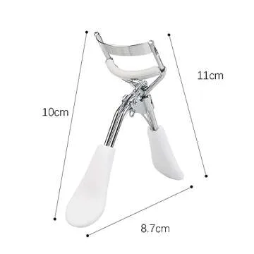 Eyelash Curlers Makeup Eye Curling Beauth Tool Cosmetic Clip with Comfort Grip (White)