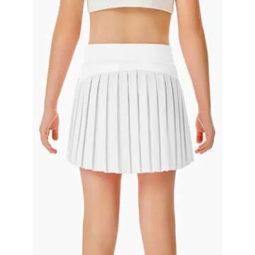 Haloumoning Girls Pleated Skirts with Shorts Athletic Skorts