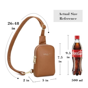 INICAT Travel Sling Bag for Women in Brown