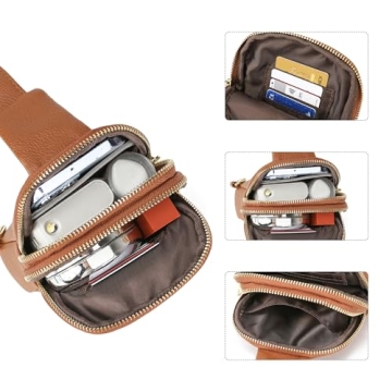 INICAT Travel Sling Bag for Women in Brown