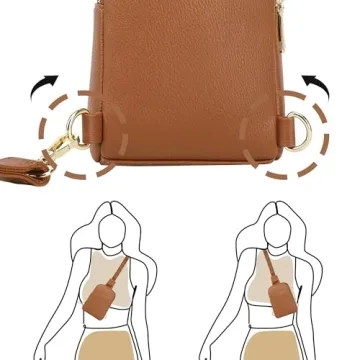 INICAT Travel Sling Bag for Women in Brown