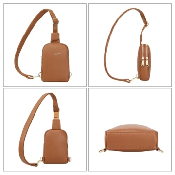 INICAT Travel Sling Bag for Women in Brown