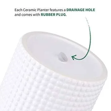 Shiny White Vintage-Style Ceramic Plant Pots for Indoors