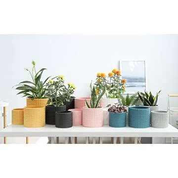 Shiny White Vintage-Style Ceramic Plant Pots for Indoors