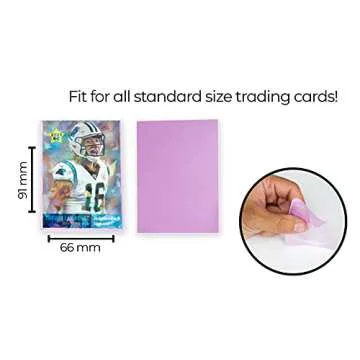 Premium Preferred Protection 100 Pink Holographic Card Sleeves Perfect Fit Shiny Trading Card Sleeves Standard Size Pokemon Sleeves | Fits Metazoo, Magic The Gathering, Pokemon, Dragon Ball Super