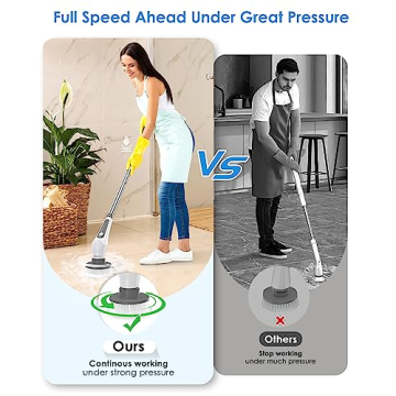 Electric Spin Scrubber Cordless with 9 Brush Heads