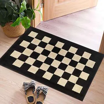 NIUKEALO Indoor Doormat, Non-Slip Absorbent Resist Dirt Entrance Rug, 24"X36" Machine Washable Low-Profile Inside Floor Door Mats for Home, Entryway, Patio