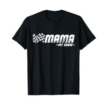 Mama Pit Crew Race Car Birthday Family Racing T-Shirt
