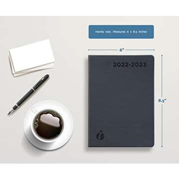 Hourly Academic Planner 2022-2023 – 24 Hour Planner – Weekly and Monthly Appointment Book 2022-23 – Hardcover, Japanese Design – Minimalist Planner with Time Slots – July 2022 to August 2023. 6x8.5