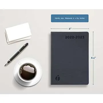 Hourly Academic Planner 2022-2023 – 24 Hour Planner – Weekly and Monthly Appointment Book 2022-23 – Hardcover, Japanese Design – Minimalist Planner with Time Slots – July 2022 to August 2023. 6x8.5