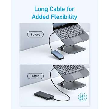 Anker 10-in-1 USB C Hub with 100W Power Delivery, Dual 4K HDMI, 4 USB-A/USB-C Ports, Ethernet, SD Card Slot for Laptops